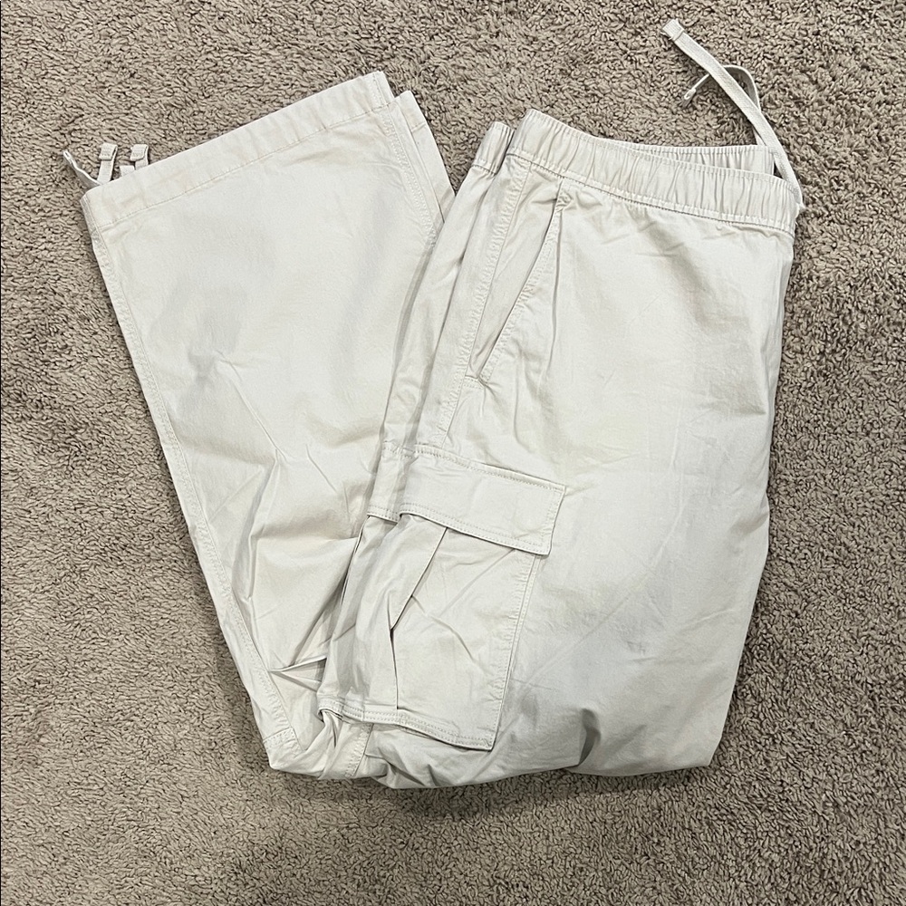 H&M Off-White Cargo Pants for Men